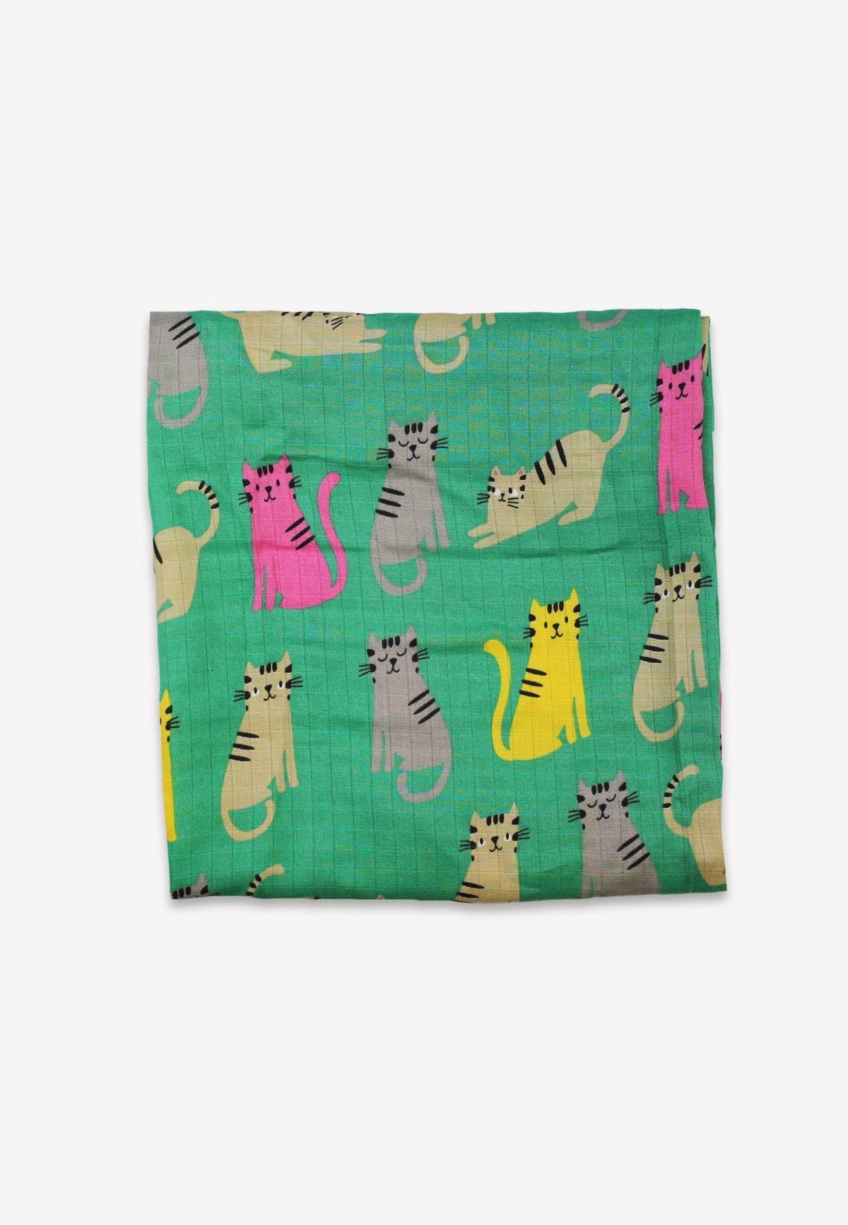 Toby Tiger Organic Kitten Print Muslin 2-Pack