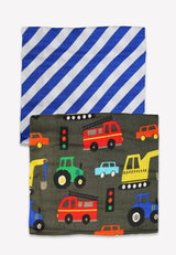 Toby Tiger Organic Transport Print Muslin 2-Pack