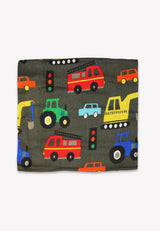Toby Tiger Organic Transport Print Muslin 2-Pack