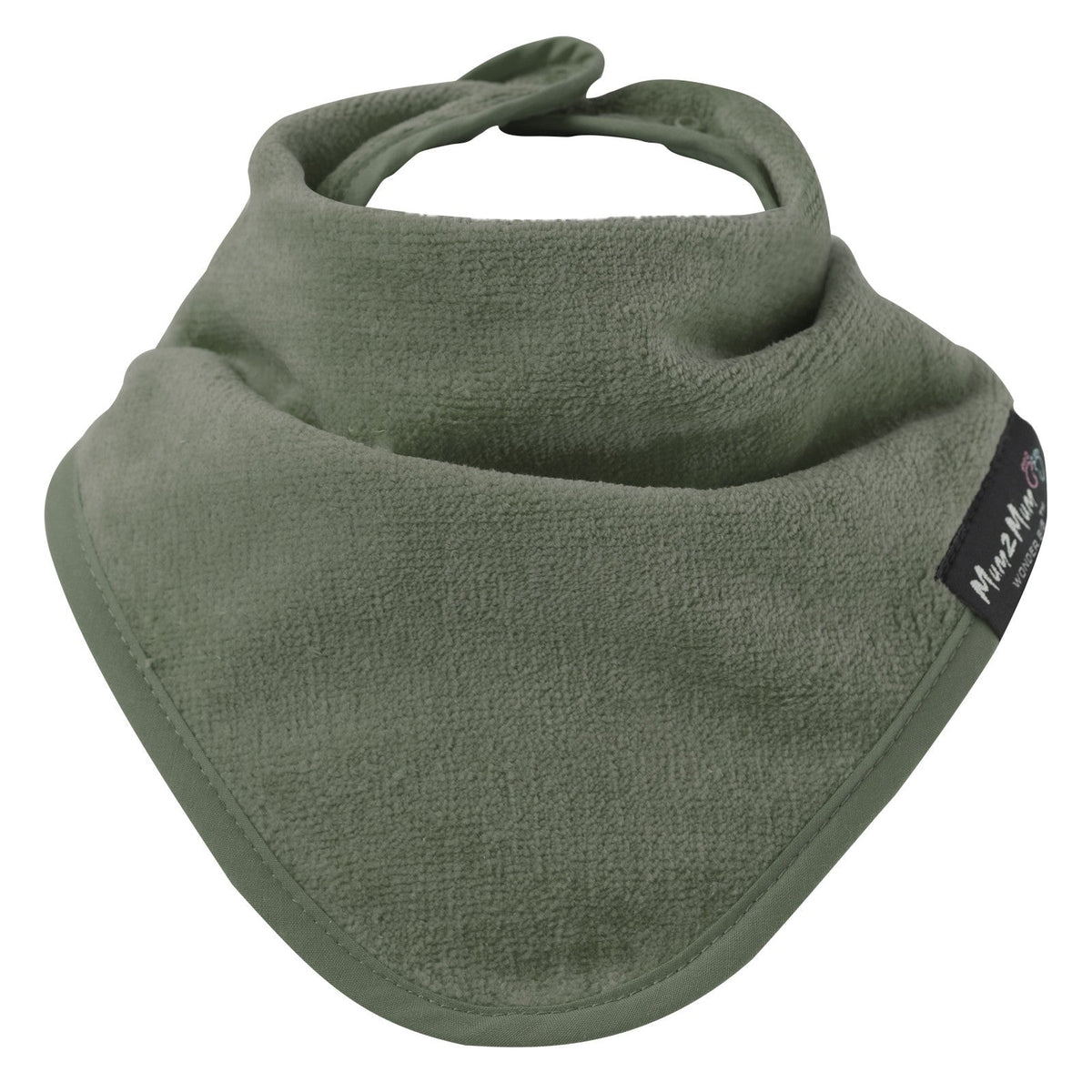 Mum 2 Mum Bandana Style Wonder Bib - Olive Green