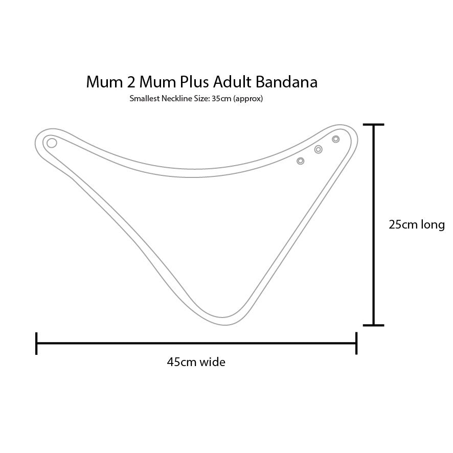 Mum 2 Mum PLUS Adult Disability Bib - Grey