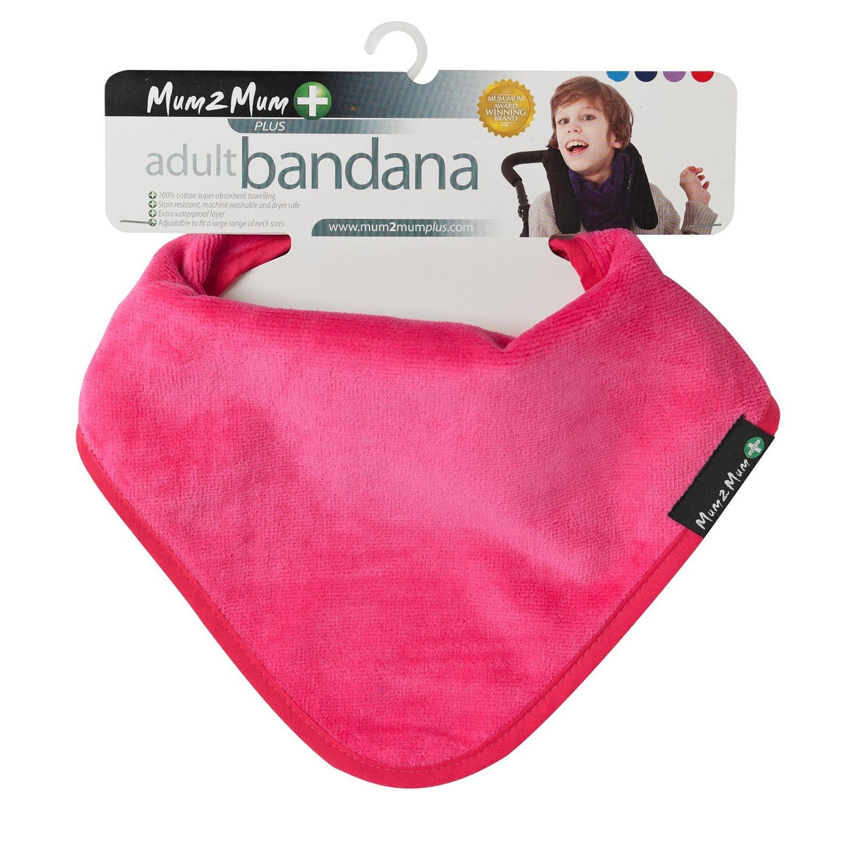 Mum 2 Mum PLUS Adult Disability Bib - Cerise Pink