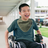 Mum 2 Mum PLUS Youth Disability Bib - Ages 5-15 years - Grey