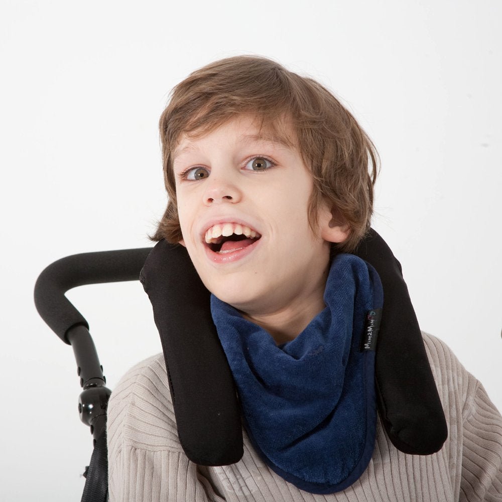 Mum 2 Mum PLUS Youth Disability Bib - Ages 5-15 years - Mushroom Grey/Brown