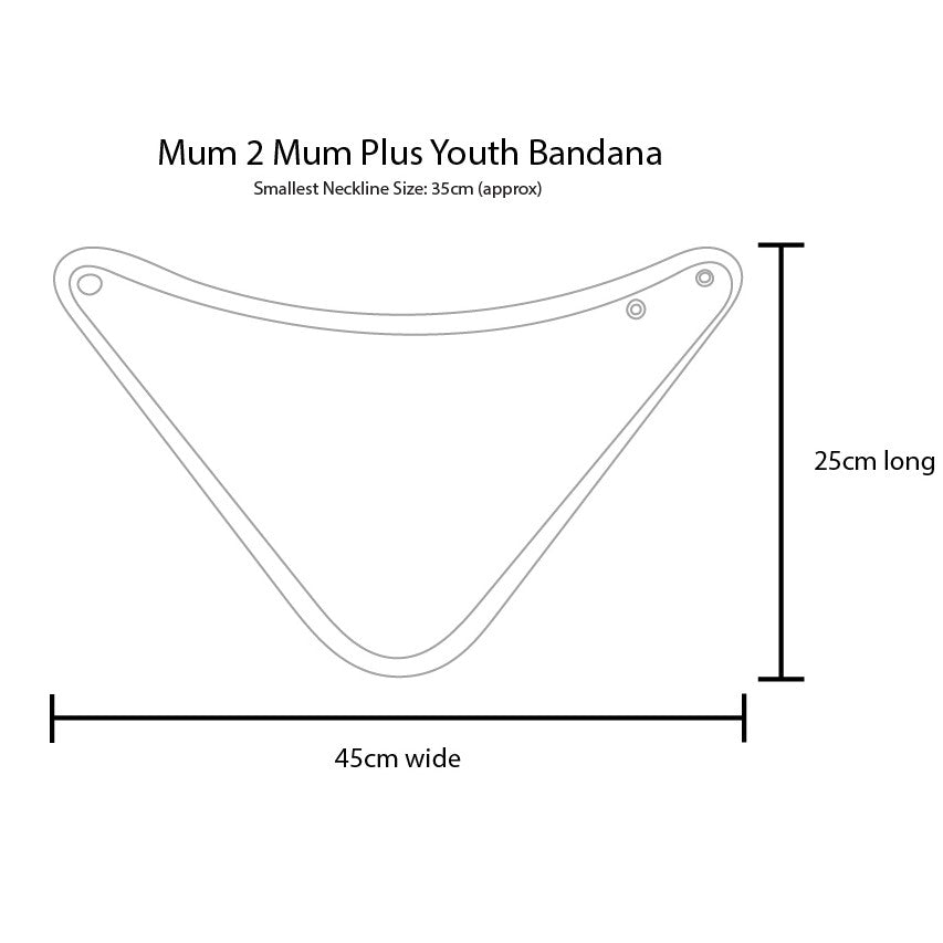 Mum 2 Mum PLUS Youth Disability Bib - Ages 5-15 years - Chocolate COMING SOON