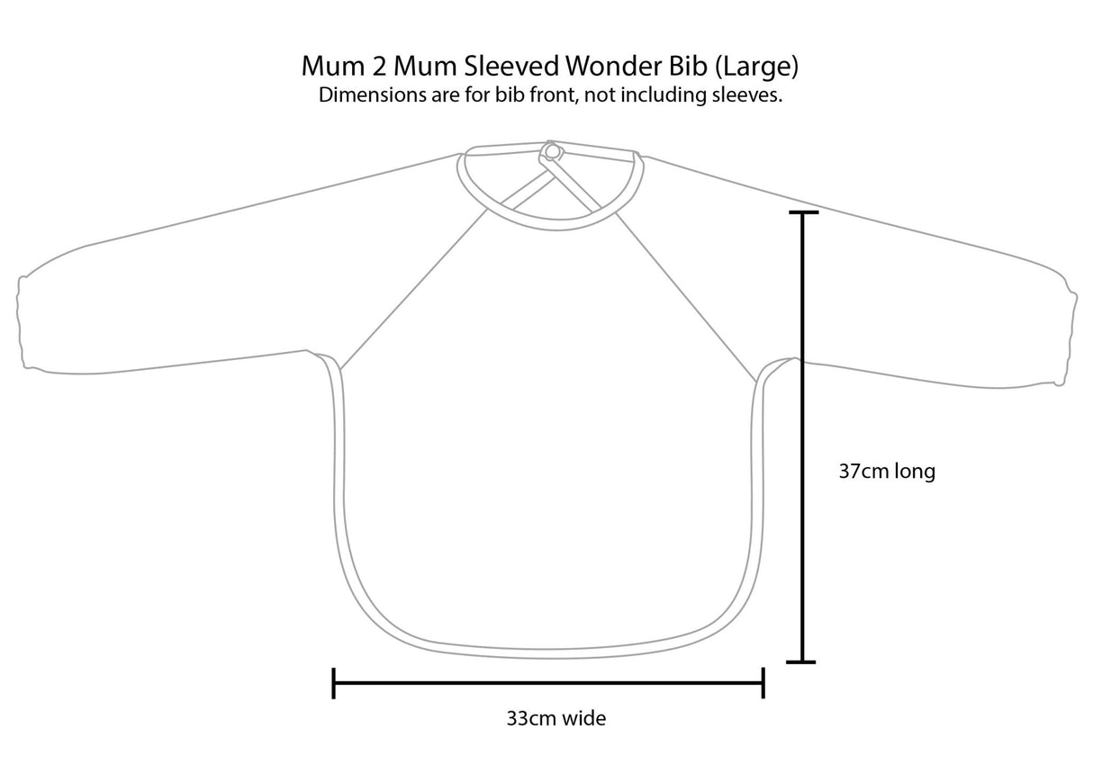 Mum 2 Mum Sleeved Wonder Bib - Two Sizes - 15 Colours