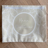 Hospital Bag Organiser Pouches - Unisex Beige Leaf Print