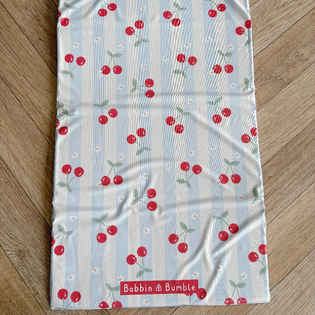 Travel Changing Mat - Cherry Stripe