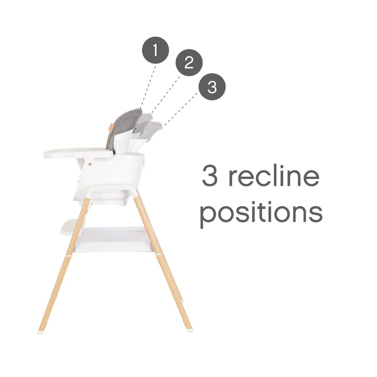 Tutti Bambini Nova Birth to 12 Years Complete Highchair Package - Scandinavian Walnut & Ecru