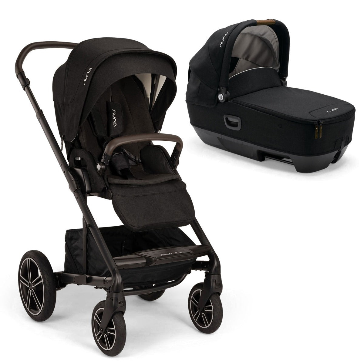 Nuna MIXX Next Pushchair + CARI Carrycot + BASE Next - Caviar