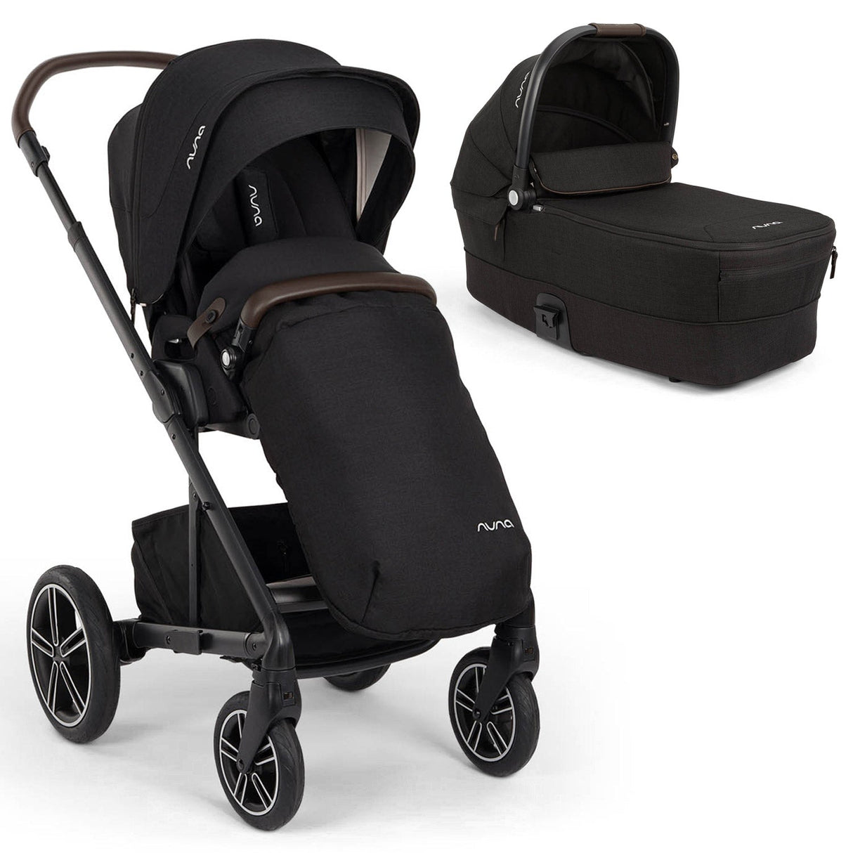 Nuna MIXX Next Pushchair and Carrycot - Caviar