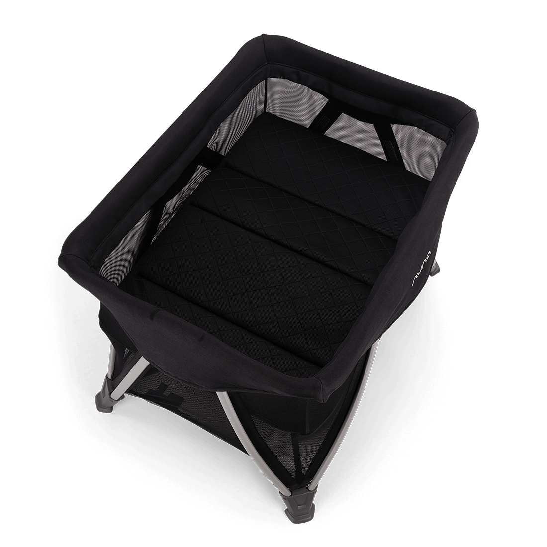 Nuna SENA Aire Travel Cot with Zip On Bassinet - Caviar