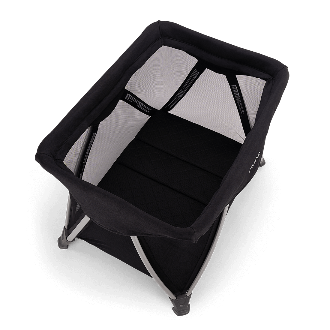 Nuna SENA Aire Travel Cot with Zip On Bassinet - Caviar