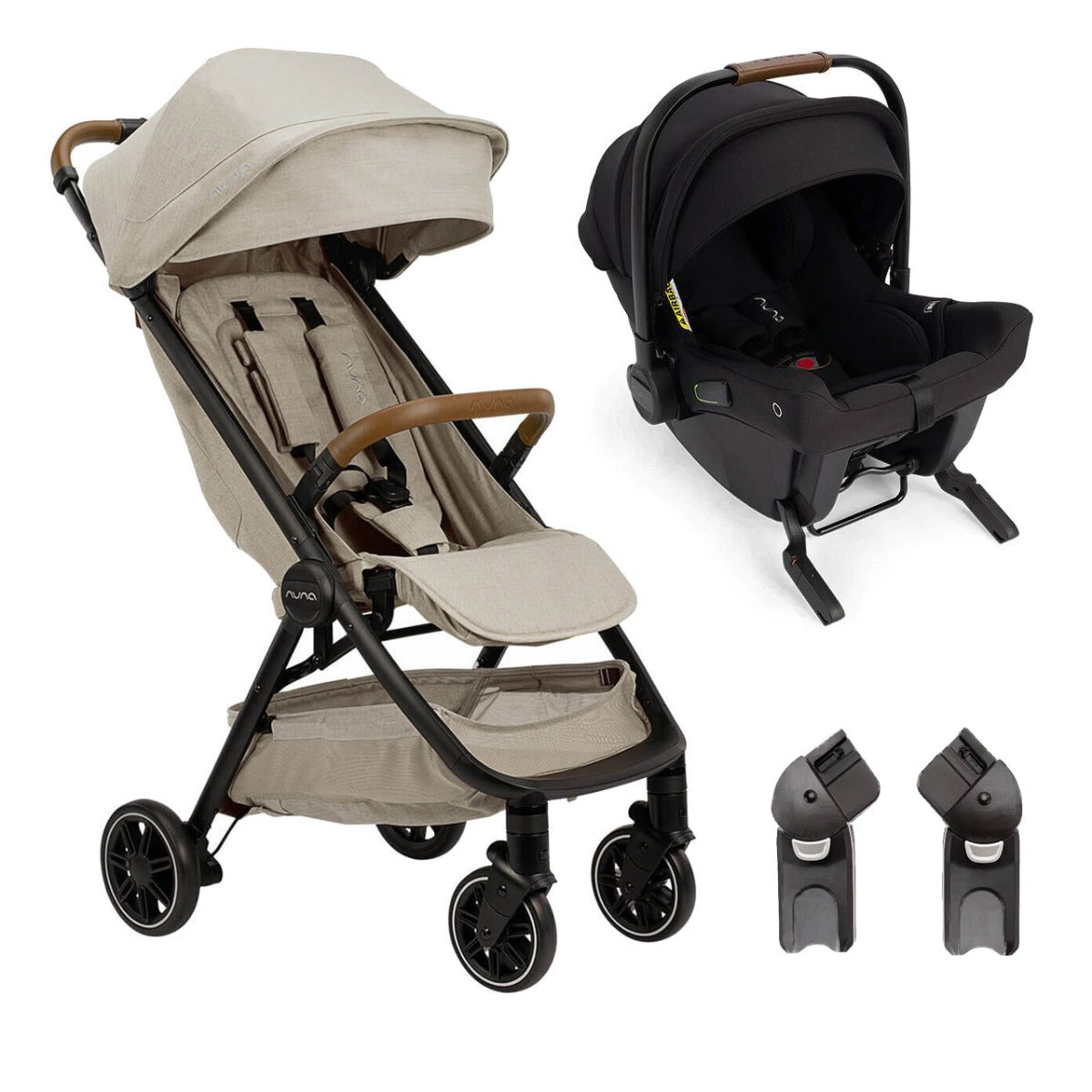 nuna trvl stroller with car seat Nuna TRVL Compact Stroller with PIPA URBN Car Seat - Hazelwood