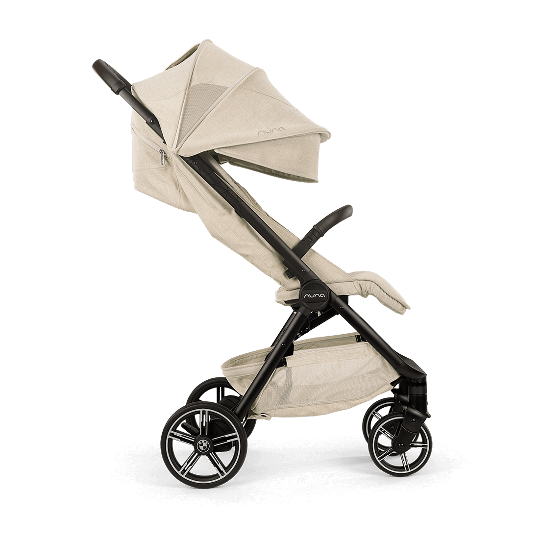 Nuna TRVL LX BMW Collection Compact Stroller with Raincover & Travel Bag - Mica