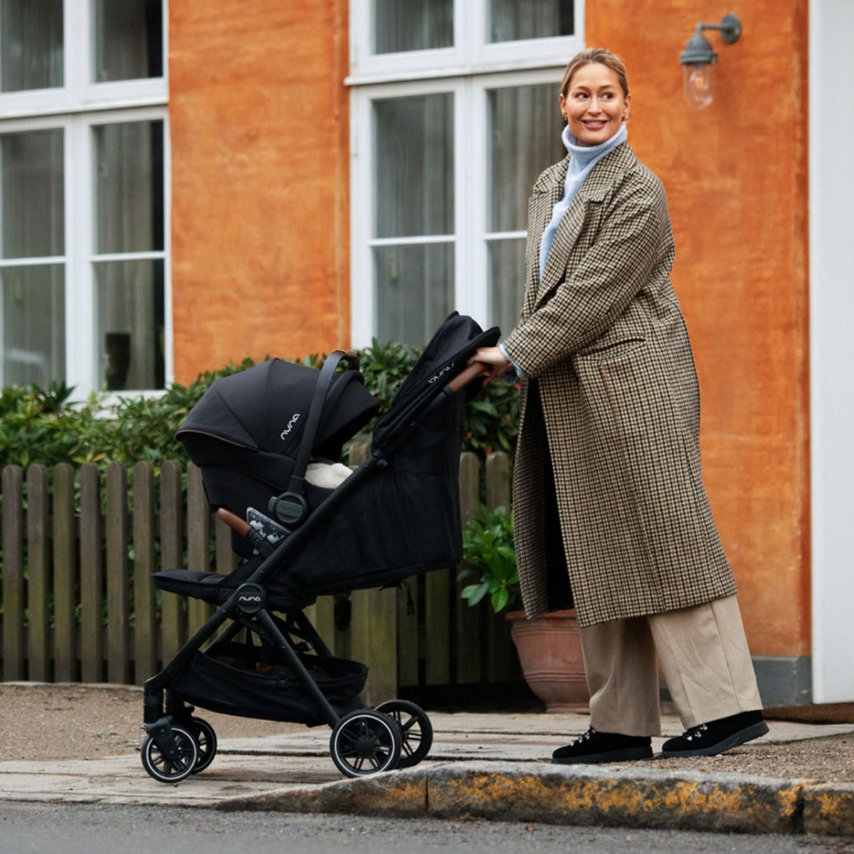Nuna TRVL Compact Stroller with PIPA URBN Car Seat - Biscotti