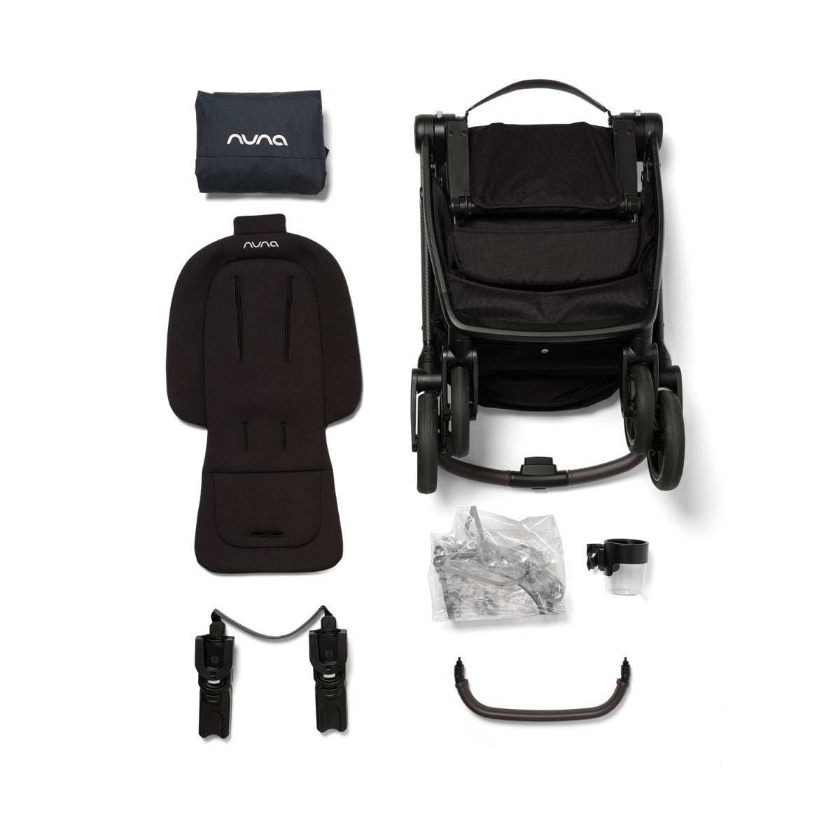 Nuna SWIV Next Stroller + LYTL Carrycot + PIPA URBN Travel System Bundle - Caviar