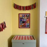 Standard Changing Mat - Red Harlequin