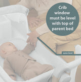 Obaby Cloud Bedside Crib - Oatmeal
