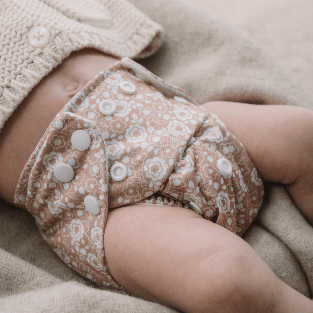 One Size All-In-One Reusable Cloth Nappy - Bloom