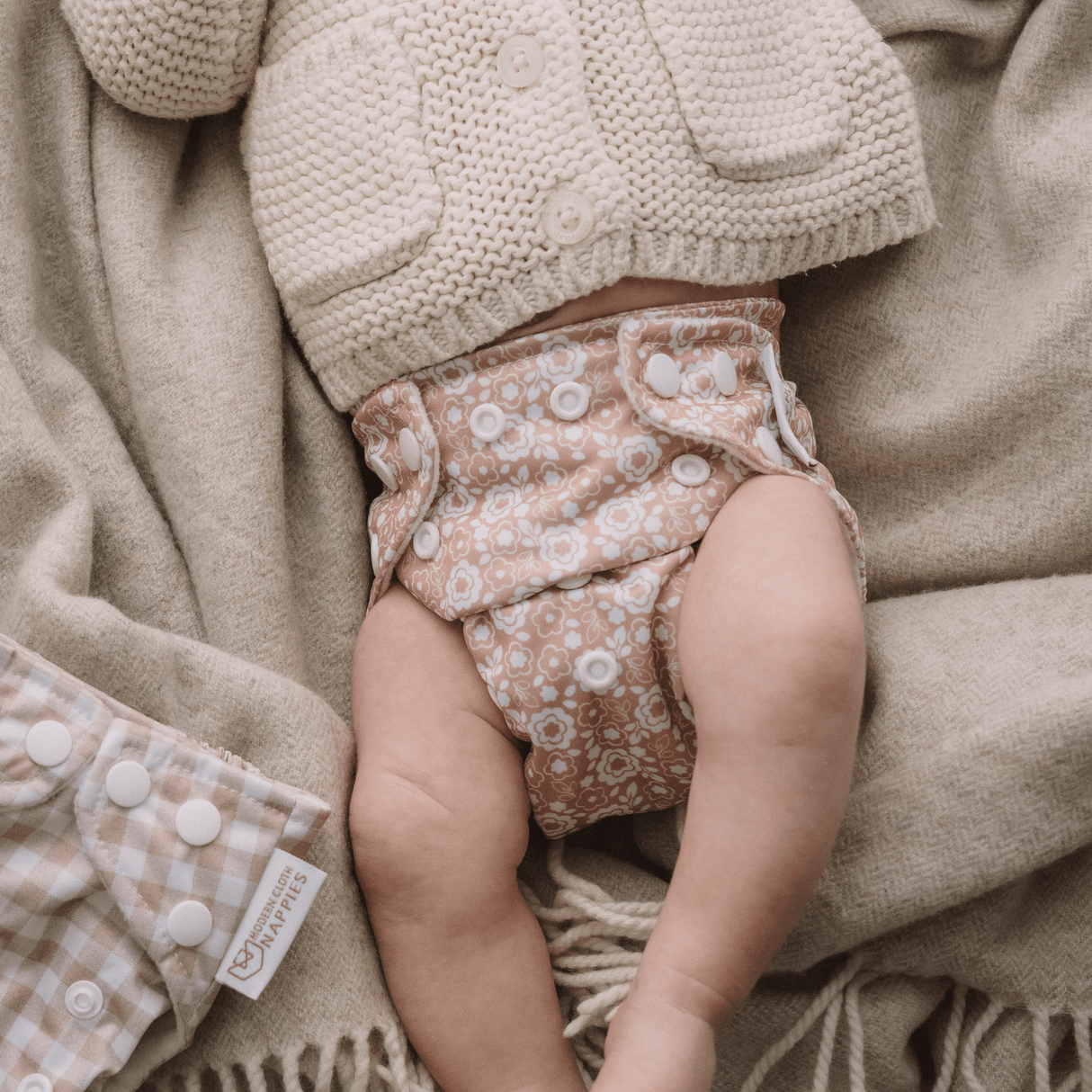 One Size All-In-One Reusable Cloth Nappy - Bloom