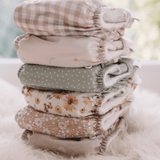One Size All-In-One Reusable Cloth Nappy - Gingham Taupe