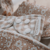 One Size All-In-One Reusable Cloth Nappy - Gingham Taupe