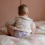 One Size All-In-One Reusable Cloth Nappy - Lilac Gingham