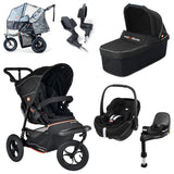 Out n About Nipper V6 Single Maxi-Cosi Pebble 360 Pro2 Newborn Bundle - Summit Black