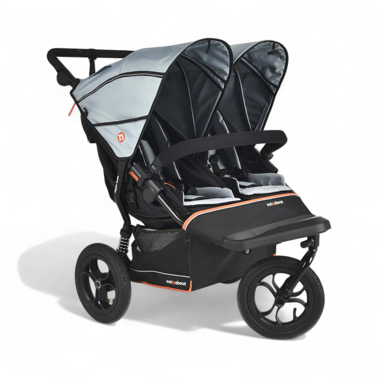 Out n About Nipper V6 Double Pushchair - Rocksalt Grey