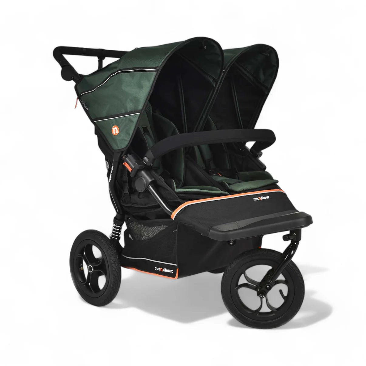 Out n About Nipper V6 Double Pushchair - Sycamore Green