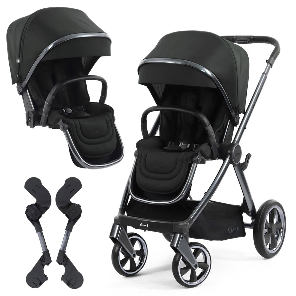 BabyStyle Oyster 4 Tandem Stroller - Black Olive