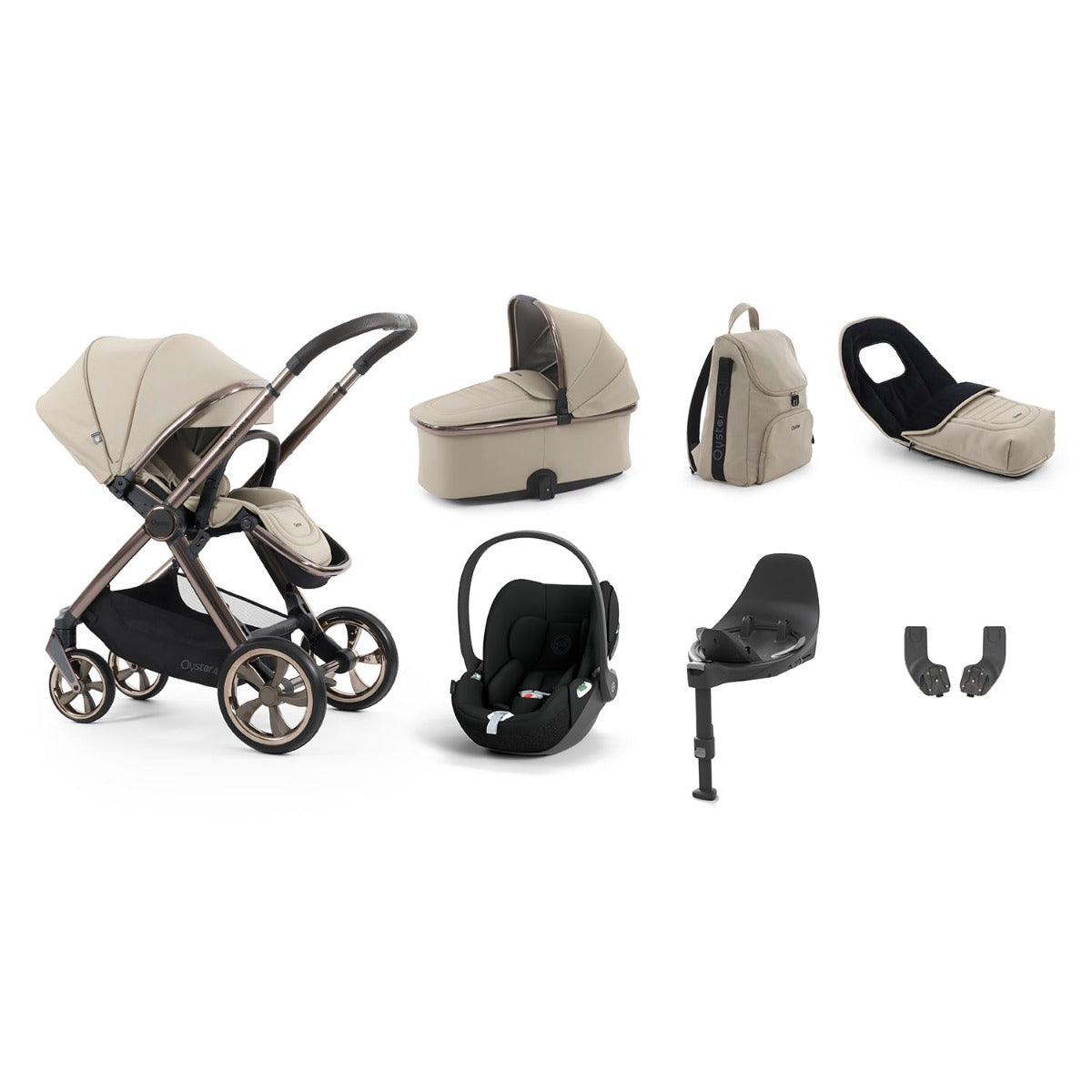 BabyStyle Oyster 4 Luxury 7 Piece Cybex Cloud T Bundle - Buttermilk
