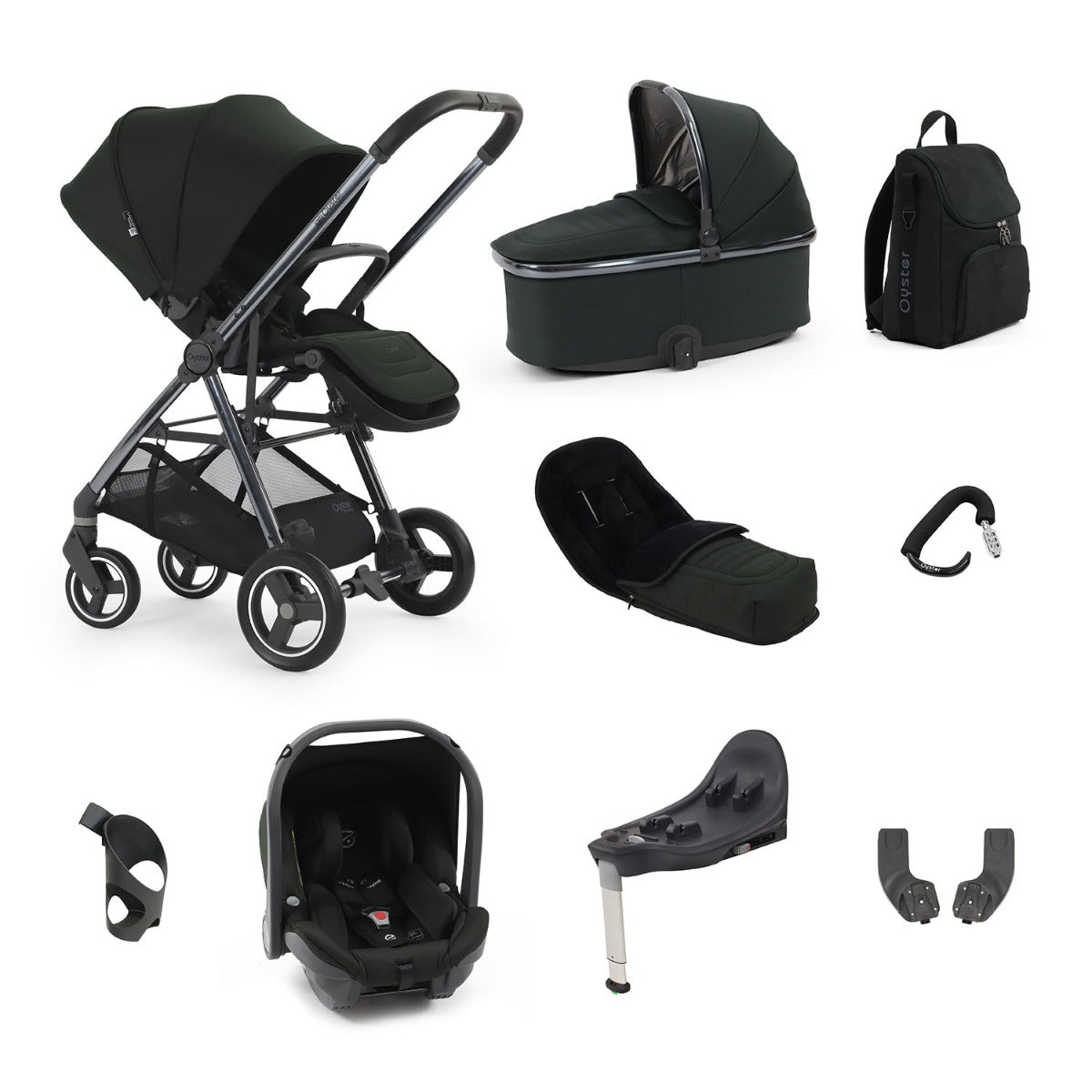BabyStyle Oyster Gravity+ 9 Piece Capsule Bundle - Black Olive
