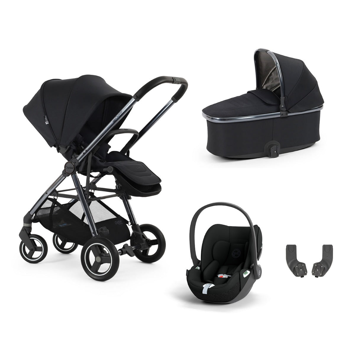 BabyStyle Oyster Gravity+ 4 Piece Cybex Cloud T Bundle - Carbonite