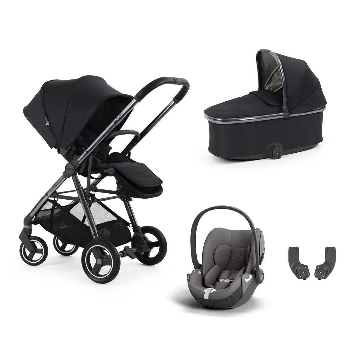 BabyStyle Oyster Gravity+ 4 Piece Cybex Cloud T Bundle - Carbonite