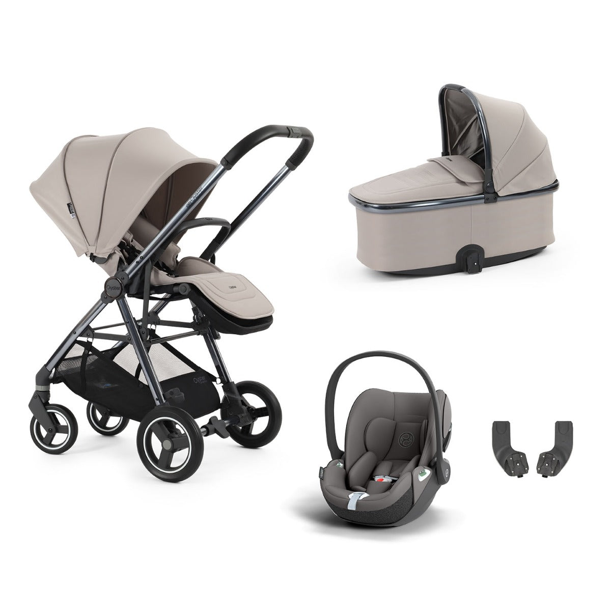 BabyStyle Oyster Gravity+ 4 Piece Cybex Cloud T Bundle - Stone
