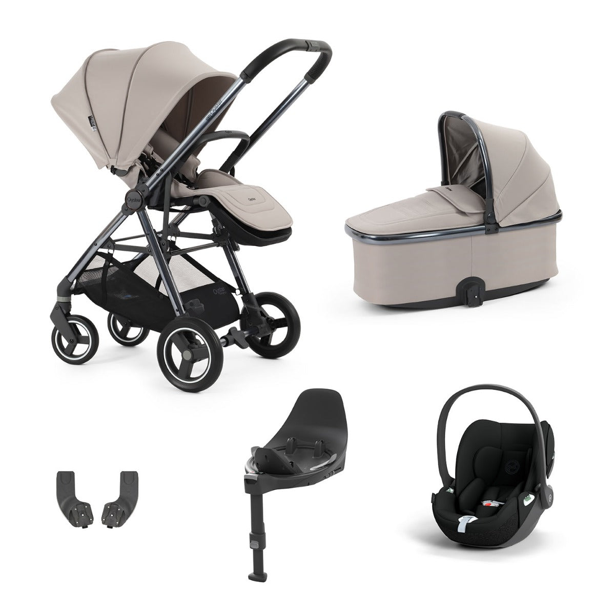 BabyStyle Oyster Gravity+ 5 Piece Cybex Cloud T Bundle - Stone