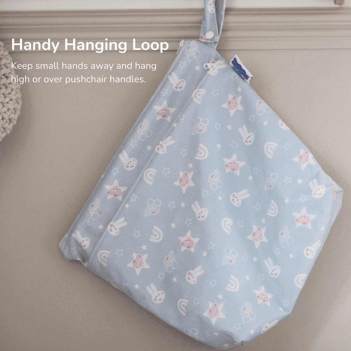 Peppa Pig Grab & Go Nappy Wet Bag - Peppa Clouds