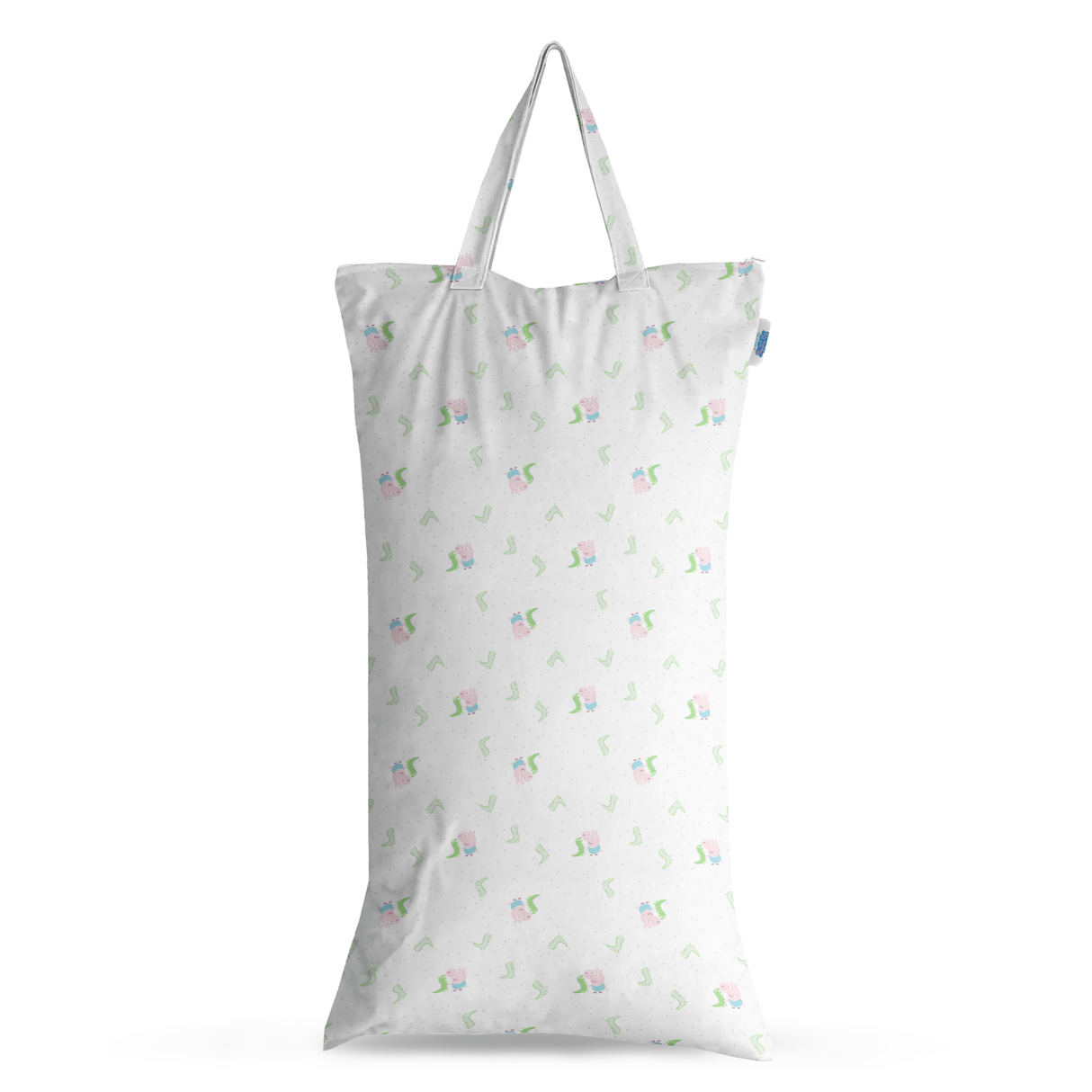 Peppa Pig XL Wet Bag Reusable Cloth Nappy Pail - George & Mr.Dinosaur | White