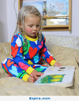 Toby Tiger Organic Heart Print Pyjamas