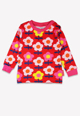 Toby Tiger Organic Pink Flower Print Pyjamas