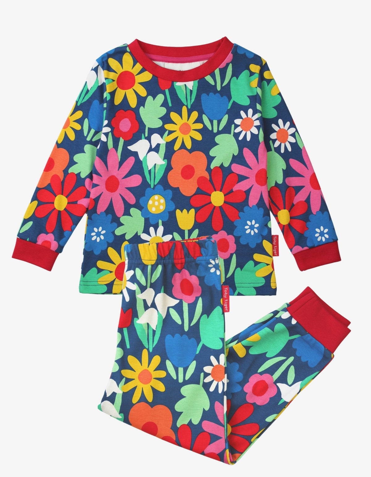Toby Tiger Organic Bold Floral Print Pyjamas