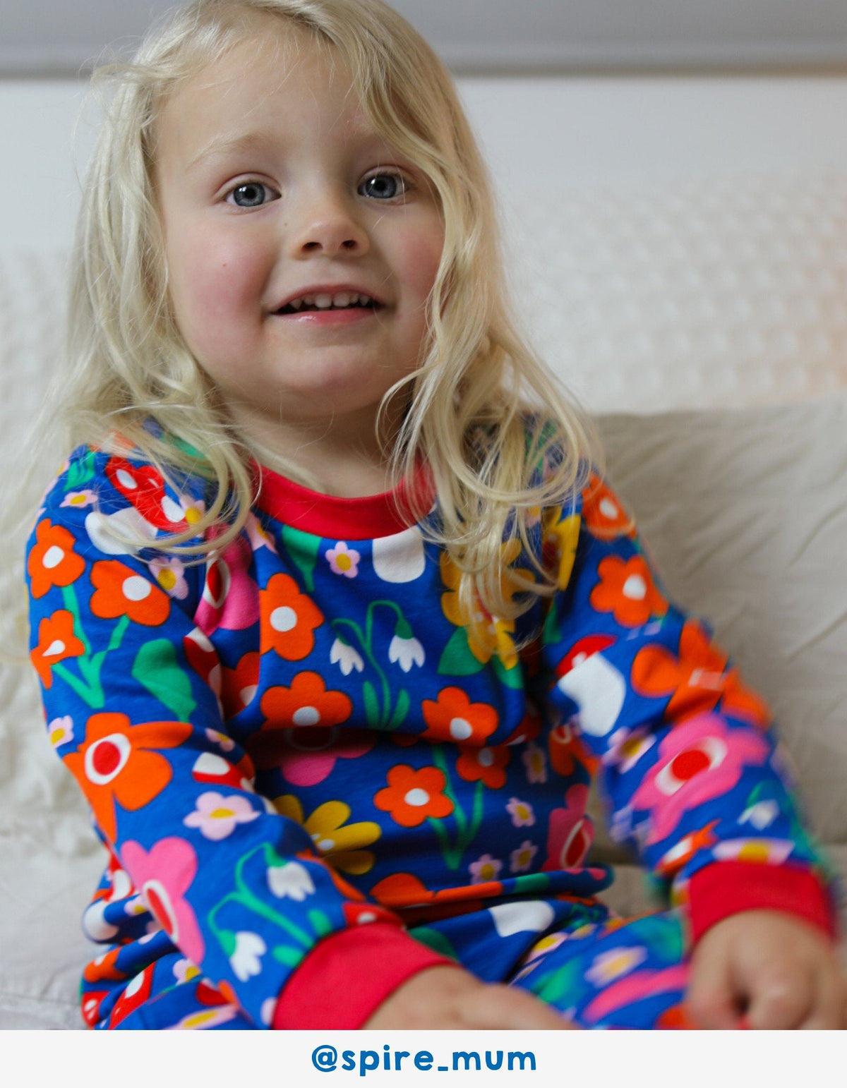 Toby Tiger Organic Floral Mushroom Print Pyjamas