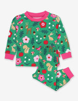 Toby Tiger Organic Forest Adventure Print Pyjamas