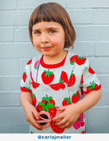 Toby Tiger Organic Strawberry Print Short Pyjamas