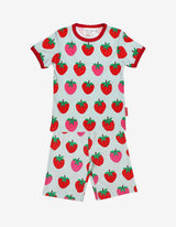 Toby Tiger Organic Strawberry Print Short Pyjamas