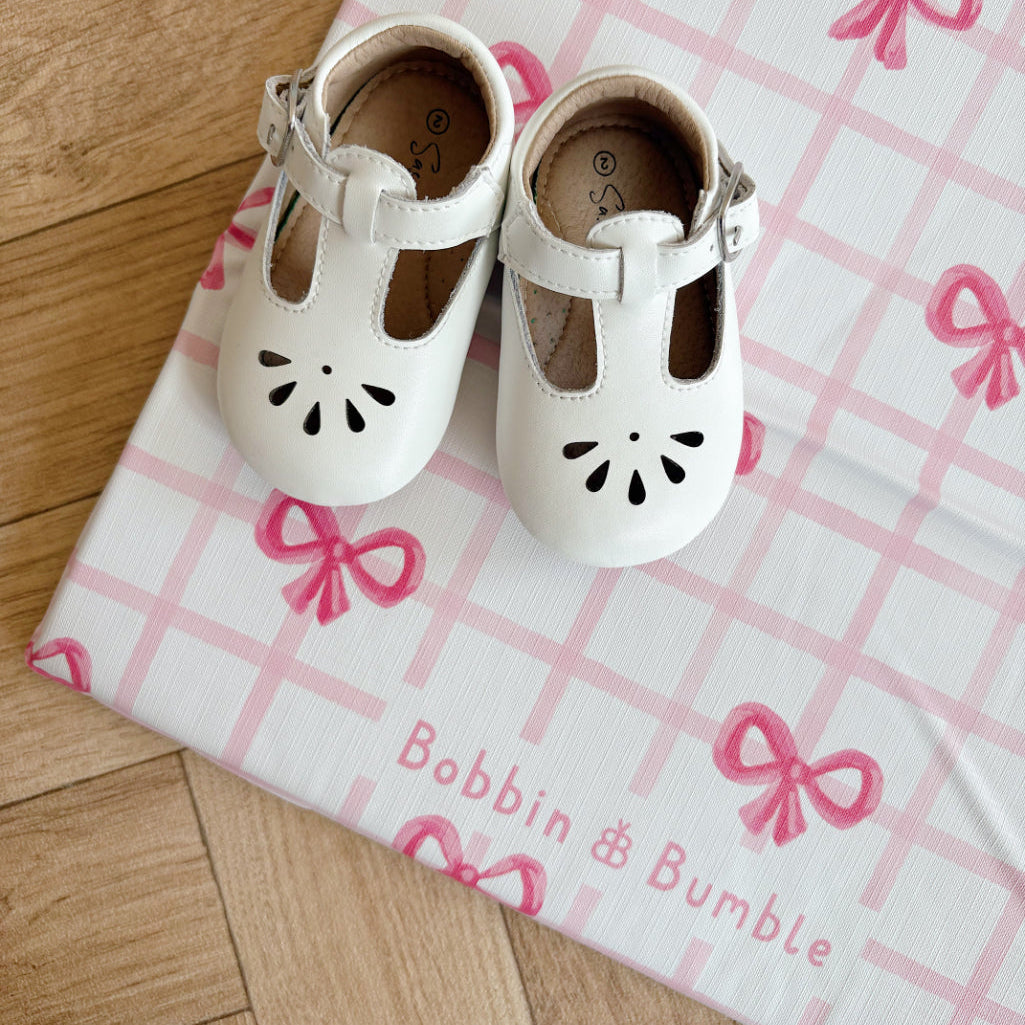 Travel Changing Mat - Pink Bows