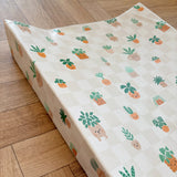 Anti-Roll Wedge Baby Changing Mat - Pot Plants
