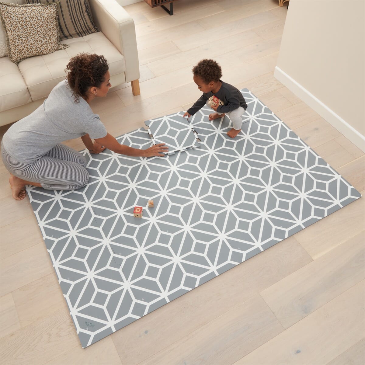 Tutti Bambini Puzzle Playmat - Tiles Grey
